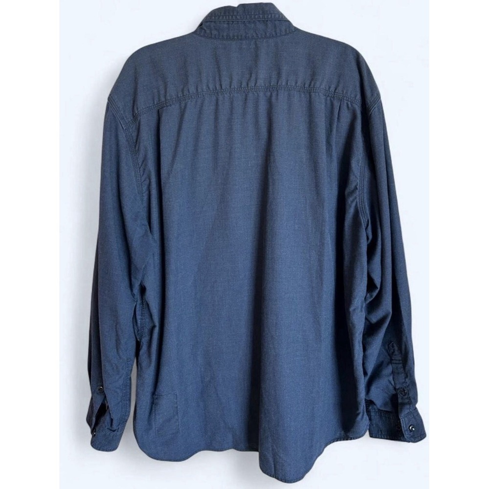 Carhartt FR Flame Resistant Navy Blue Long Sleeve Button Up Shirt size XL - Picture 3 of 6
